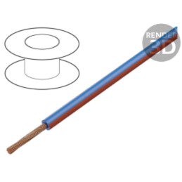 Cablu; FLRY-A; 1x0,35mm2; litat; Cu; PVC; albastru-roşu; 60V