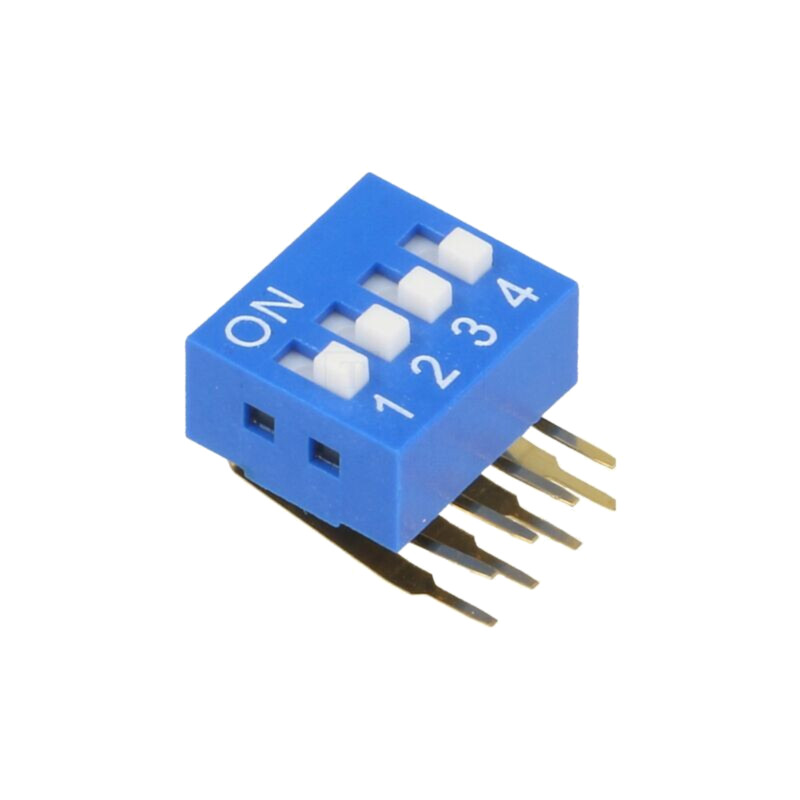 Comutator: DIP-SWITCH; Număr secţiuni: 4; ON-OFF; 0,05A/12VDC