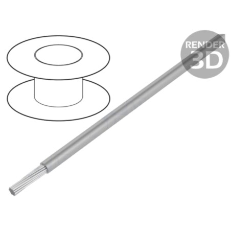 Cablu; ÖLFLEX® HEAT 180 SiF A; 1x2,5mm2; litat; Cu; silicon; gri