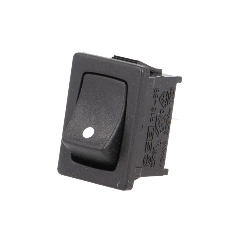 ROCKER; SPST; Poz: 2; OFF-(ON); 10A/250VAC; neagră; fără; R13-66-AC ROCKER; SPST; Poz: 2; OFF-(ON); 10A/250VAC; neagră; fără; R13-66-AC
