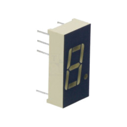 Afişaj: LED; cu 7 segmente; 10,16mm; 0,4"; Nr.car: 1; roşie; anod