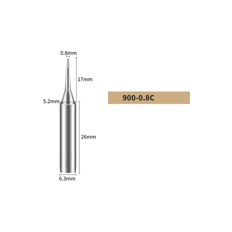 Vârf; despicat; 0,8mm; pentru staţie de lipit Vârf; despicat; 0,8mm; pentru staţie de lipit