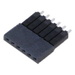 Conector: şiruri pini; tată; PIN: 6; 2,54mm; cositorit; THT; soclu