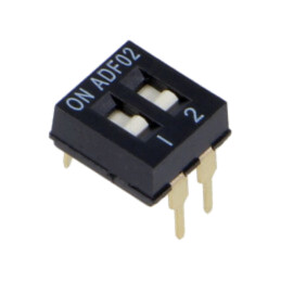 Comutator: DIP-SWITCH; Număr secţiuni: 2; OFF-ON; -0,025A/24VDC