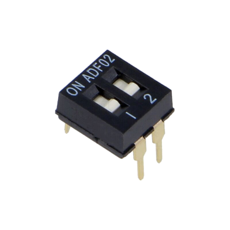 Comutator: DIP-SWITCH; Număr secţiuni: 2; OFF-ON; -0,025A/24VDC Comutator: DIP-SWITCH; Număr secţiuni: 2; OFF-ON; -0,025A/24VDC