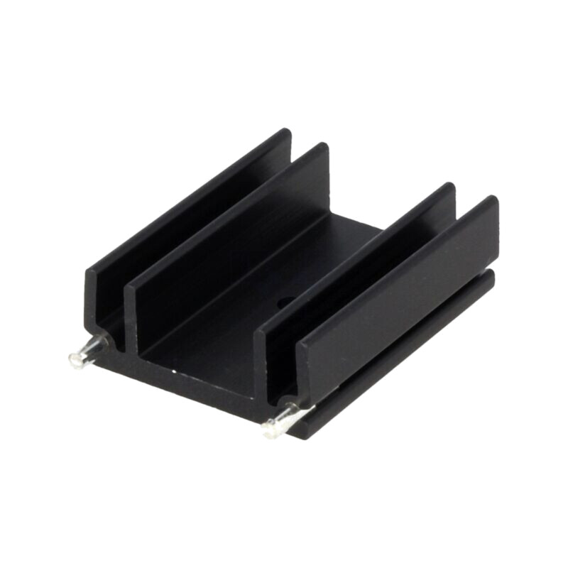 Radiator: extrudat; TO220; neagră; L: 37,5mm; W: 29mm; H: 12mm; 13K/W Radiator: extrudat; TO220; neagră; L: 37,5mm; W: 29mm; H: 12mm; 13K/W