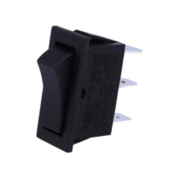 ROCKER; SPDT; Poz: 2; ON-ON; 10A/250VAC; neagră; fără; R13-91-AC