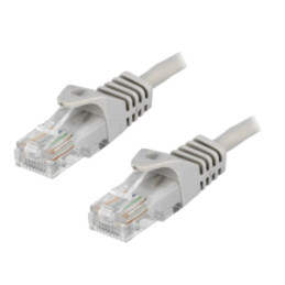 Patch cord; U/UTP; 5e; CCA; gri; 2m; RJ45 mufă,din ambele părţi