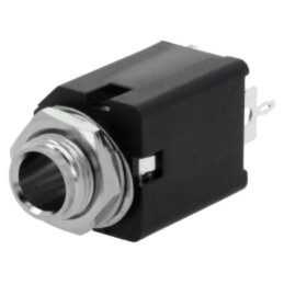 Conector: Jack 6,3mm; soclu; mamă; mono; piste: 2; drept; THT