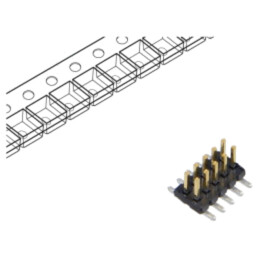 Conector: şiruri pini; tată; PIN: 10; 1,27mm; gold flash; SMT; soclu