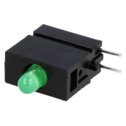 LED; în carcasă; 3mm; Nr.diode: 1; verde; 20mA; 40°; 10÷20mcd
