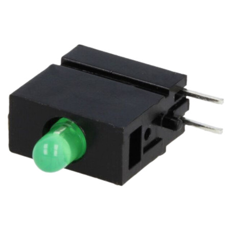 LED; în carcasă; 3mm; Nr.diode: 1; verde; 20mA; 40°; 10÷20mcd