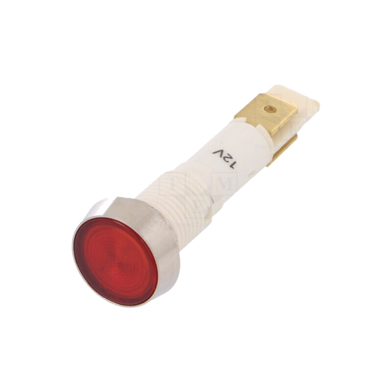 Lampă de control: LED; plată; roşie; 12VDC; 12VAC; Ø10mm; plastic Lampă de control: LED; plată; roşie; 12VDC; 12VAC; Ø10mm; plastic