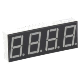 Afişaj: LED; cu 7 segmente; 14,2mm; 0,56"; Nr.car: 4; roşie; anod