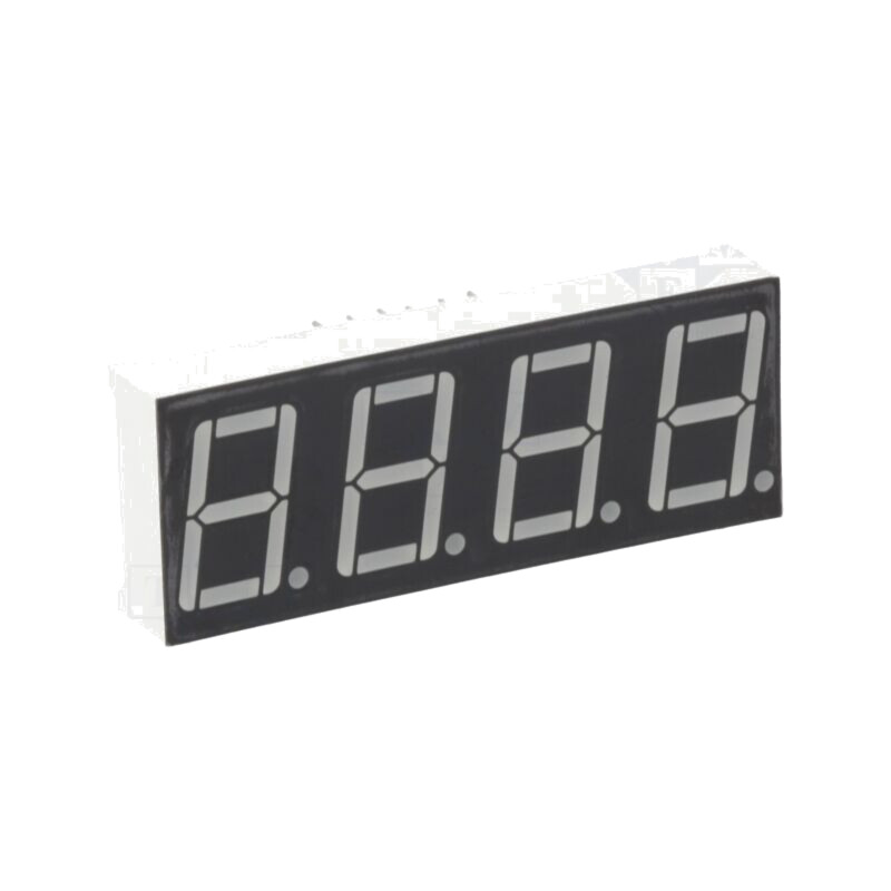 Afişaj: LED; cu 7 segmente; 14,2mm; 0,56"; Nr.car: 4; roşie; anod