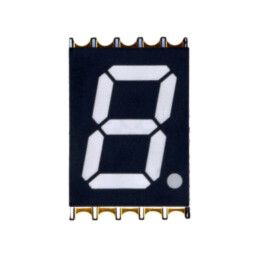 Afişaj: LED; cu 7 segmente; 10mm; 0,39"; Nr.car: 1; roşie; 30mcd