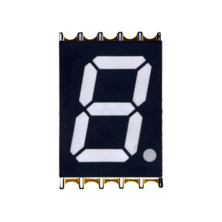 Afişaj: LED; cu 7 segmente; 10mm; 0,39"; Nr.car: 1; roşie; 30mcd
