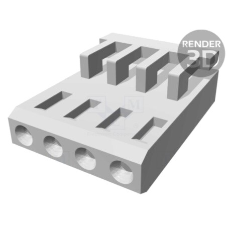 Conector: cablu-placă; mufă; mamă; AMPMODU MOD IV; 2,54mm; PIN: 4