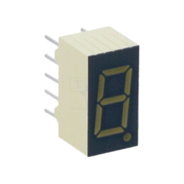 Afişaj: LED; cu 7 segmente; 9,14mm; 0,36"; Nr.car: 1; roşie; anod