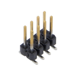 Conector: şiruri pini; tată; PIN: 8; 2,54mm; aurit; SMT; şir pini
