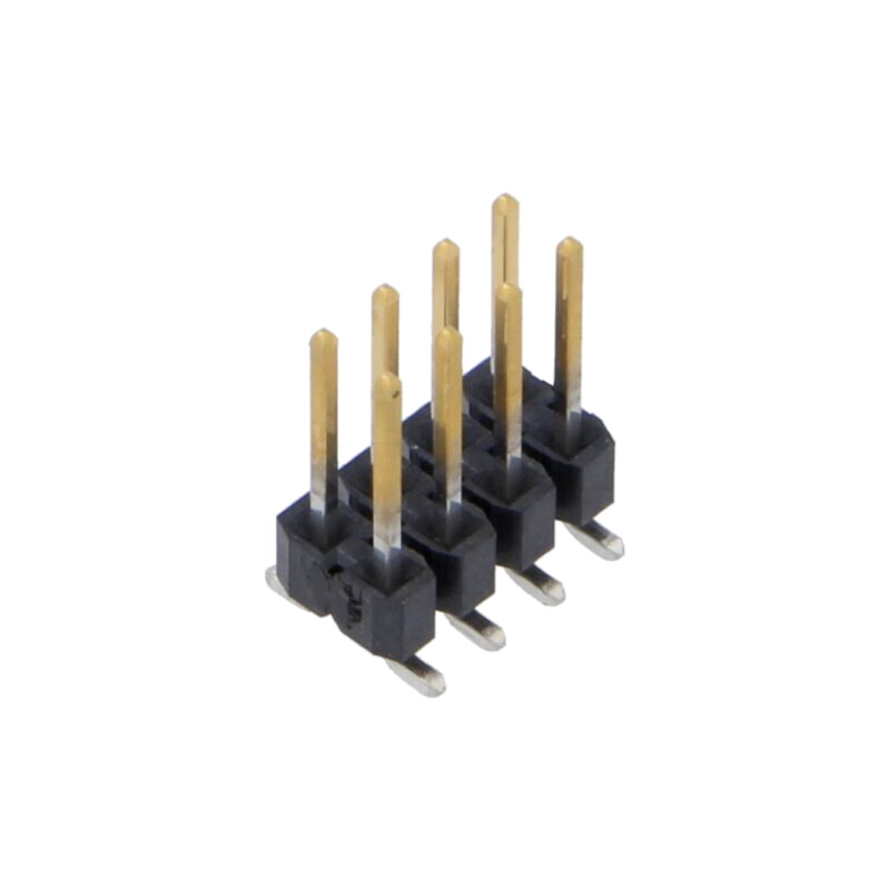 Conector: şiruri pini; tată; PIN: 8; 2,54mm; aurit; SMT; şir pini Conector: şiruri pini; tată; PIN: 8; 2,54mm; aurit; SMT; şir pini