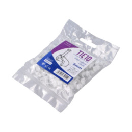 Element de susţinere; natural; pentru cablu plat; 100buc; cu cui