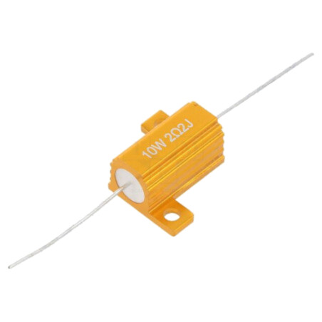 Rezistor: bobinat; cu radiator; 2,2Ω; 10W; ±5%; 50ppm/°C; pt.lipit