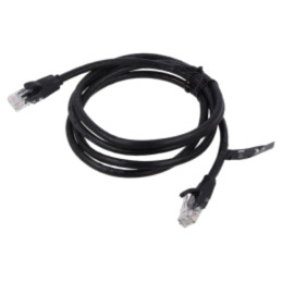 Patch cord; U/UTP; 6; litat; CCA; PVC; negru; 1,5m; 26AWG