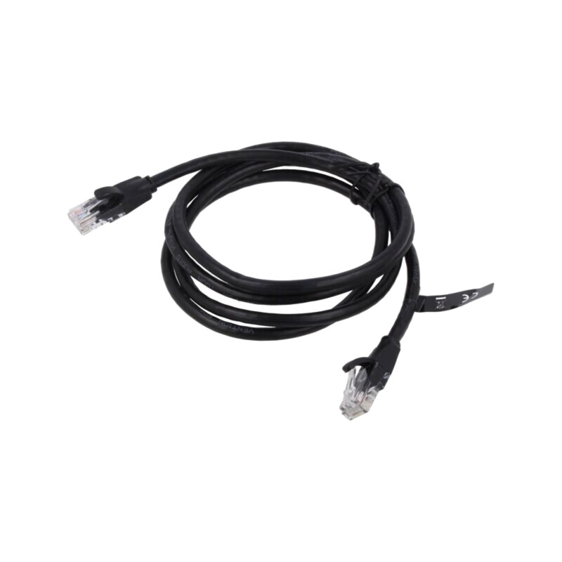 Patch cord; U/UTP; 6; litat; CCA; PVC; negru; 1,5m; 26AWG Patch cord; U/UTP; 6; litat; CCA; PVC; negru; 1,5m; 26AWG