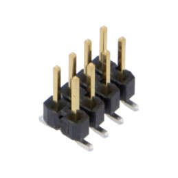 Conector: şiruri pini; tată; PIN: 8; 2,54mm; aurit; SMT; şir pini
