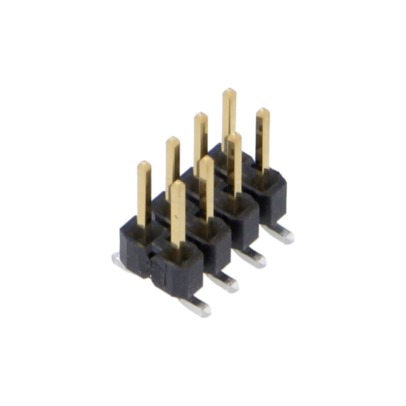 Conector: şiruri pini; tată; PIN: 8; 2,54mm; aurit; SMT; şir pini Conector: şiruri pini; tată; PIN: 8; 2,54mm; aurit; SMT; şir pini