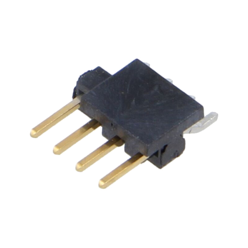 Conector: şiruri pini; tată; PIN: 4; 2,54mm; aurit; SMT; şir pini Conector: şiruri pini; tată; PIN: 4; 2,54mm; aurit; SMT; şir pini