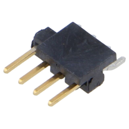 Conector: şiruri pini; tată; PIN: 4; 2,54mm; aurit; SMT; şir pini