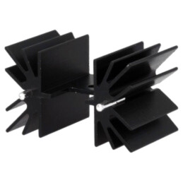 Radiator: extrudat; TO220; neagră; L: 25,4mm; 7,1K/W; aluminiu
