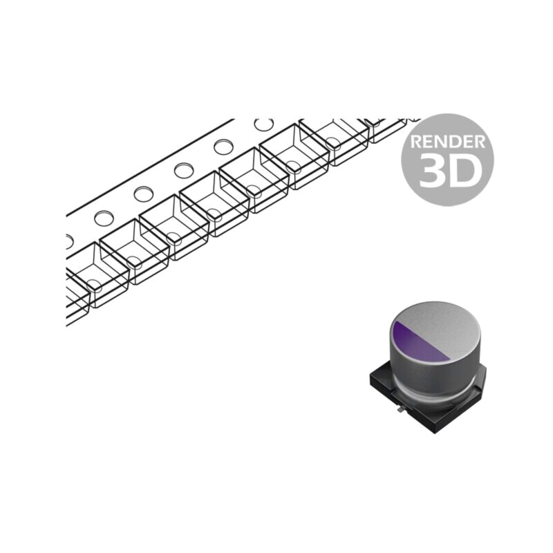 Condensator: polimeric; 22uF; 35VDC; SVPF; SMD; ±20%; -55÷105°C