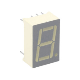 Afişaj: LED; cu 7 segmente; 14,22mm; 0,56"; Nr.car: 1; verde; anod
