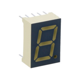Afişaj: LED; cu 7 segmente; 13,2mm; 0,52"; Nr.car: 1; roşie; catod