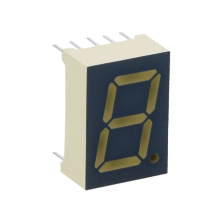 Afişaj: LED; cu 7 segmente; 13,2mm; 0,52"; Nr.car: 1; roşie; catod