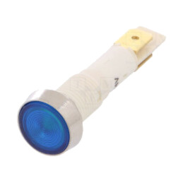 Lampă de control: LED; plată; albastră; 24VDC; 24VAC; Ø10mm