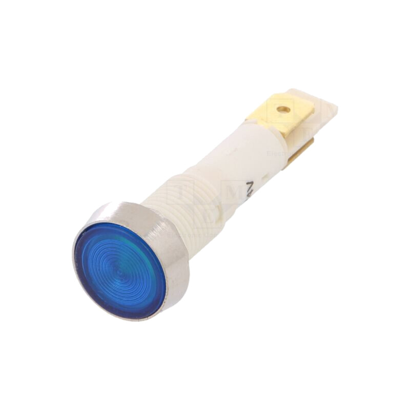 Lampă de control: LED; plată; albastră; 24VDC; 24VAC; Ø10mm Lampă de control: LED; plată; albastră; 24VDC; 24VAC; Ø10mm