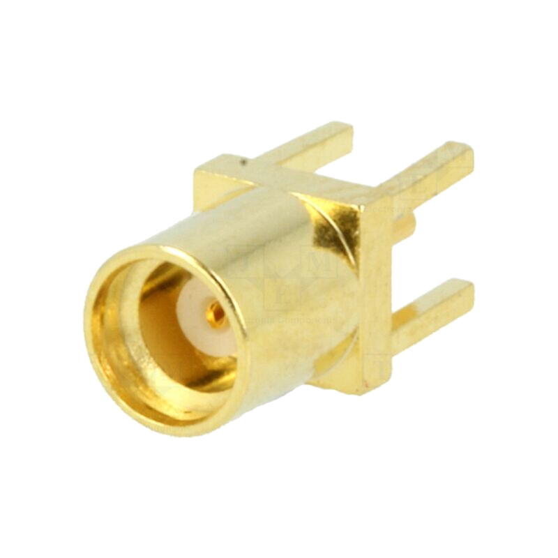Conector: MMCX; soclu; mamă; drept; THT; aurit Conector: MMCX; soclu; mamă; drept; THT; aurit