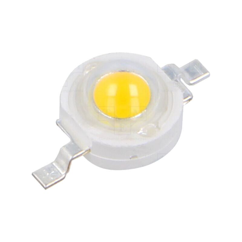 LED putere; alb cald; 140°; 100mA; P: 1W; 110÷130lm; 12,5÷13,5VDC LED putere; alb cald; 140°; 100mA; P: 1W; 110÷130lm; 12,5÷13,5VDC