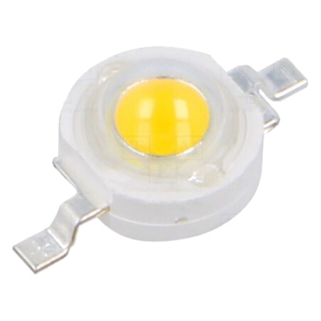LED putere; alb cald; 140°; 100mA; P: 1W; 110÷130lm; 12,5÷13,5VDC