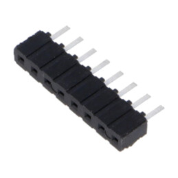Conector: şiruri pini; tată; PIN: 8; 2,54mm; cositorit; THT; soclu