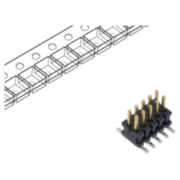 Conector: şiruri pini; tată; PIN: 10; 1,27mm; aurit; SMT; soclu; rolă