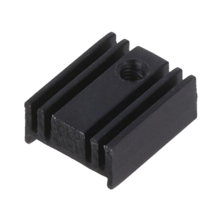 Radiator: extrudat; cu aripioare; SOT32; neagră; L: 15mm; W: 12mm