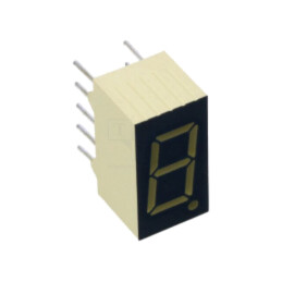 Afişaj: LED; cu 7 segmente; 9,14mm; 0,36"; Nr.car: 1; roşie; catod