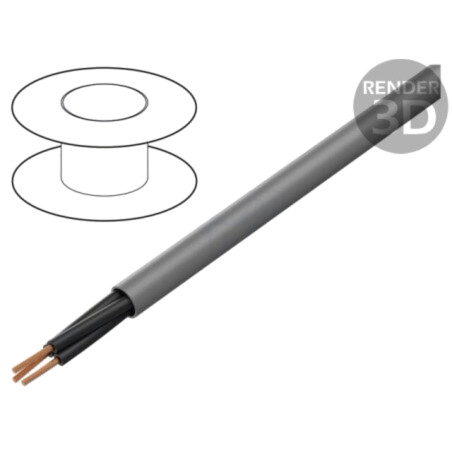 Cablu; ÖLFLEX® CLASSIC 130 H; 2x0,5mm2; neecranat; 300V,500V; Cu
