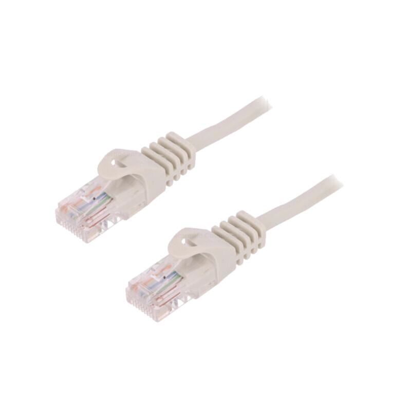 Patch cord; U/UTP; 5e; litat; CCA; PVC; gri; 1,5m; 26AWG Patch cord; U/UTP; 5e; litat; CCA; PVC; gri; 1,5m; 26AWG