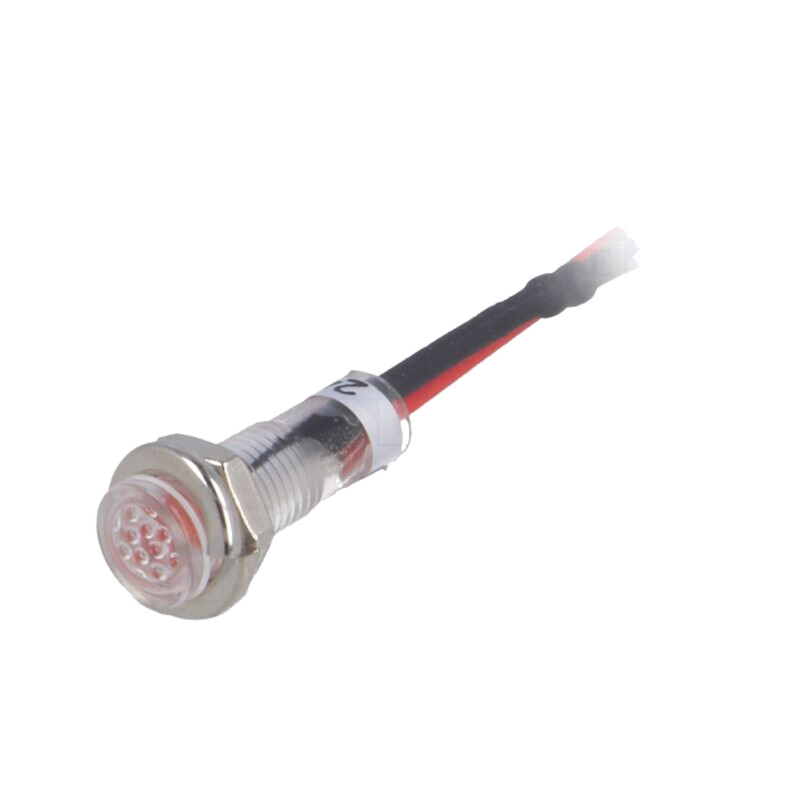 Lampă de control: LED; plată; roşie; 24VDC; Ø5,2mm; IP40; ØLED: 3mm Lampă de control: LED; plată; roşie; 24VDC; Ø5,2mm; IP40; ØLED: 3mm